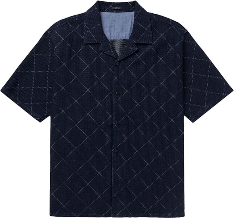 Denham Bowling Shirt Donkerblauw