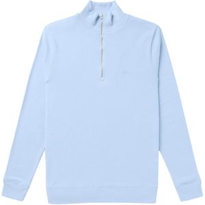 Denham Trui Blauw - Effen - Opstaande Kraag met Rits