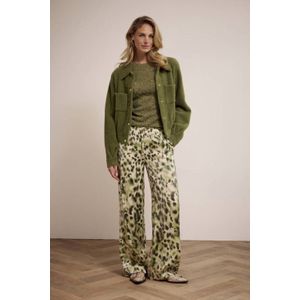 Tramontana - Rodeo Spots - Casual Broek - Groen - Wide Leg - Regular Waist