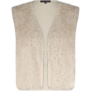 Tramontana - Faux Fur Gilet - Neutraal - Met Zilveren Glitter