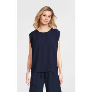 Tramontana - Mouwloze Top - Ronde Hals - Katoen Polyester Elastaan - Schoudervulling