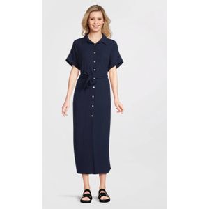 Tramontana - Blousejurk - Donkerblauw - Katoen - Korte Mouwen