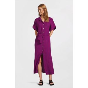 Tramontana - Blousejurk - Violet - Katoen - Lange Jurk met Korte Mouwen