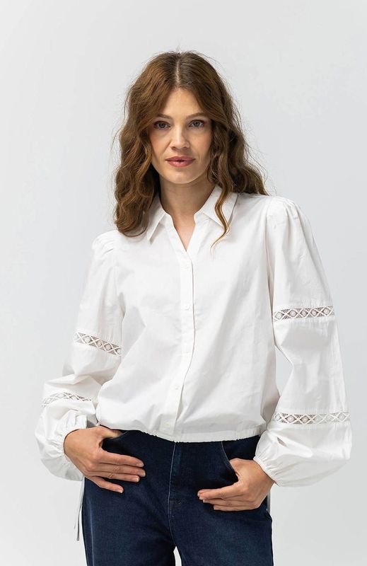 LabeL DOT - Blouse - Wit - Broderie