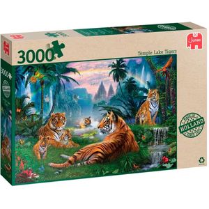 Jumbo Premium Collection - Temple Lake Tigers - Legpuzzel - 3000 stukjes