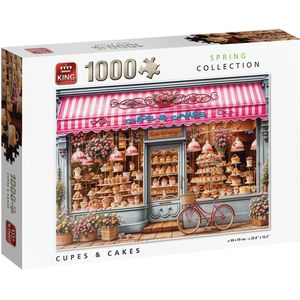 King - Puzzel Cups & Cakes - Legpuzzel - Multicolor - Karton - 1000 Stukjes