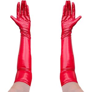 BamBella® - Handschoenen LATEX Rood Sexy fetish erotiek erotische lingerie accessoire - onesize