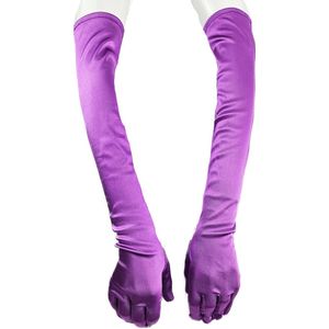 BamBella® Lange Handschoenen Paars onesize Lange Elastische | One Size |