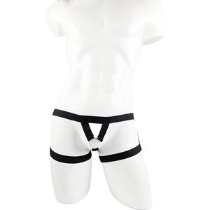 BamBella ® - Sexy Erotische bondage Lingerie Maat S/M onesize Heren onderbroek Zwart mannen boxer