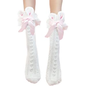 Dikke Sokken -Schattige Konijn oren en Kant Onesize wit