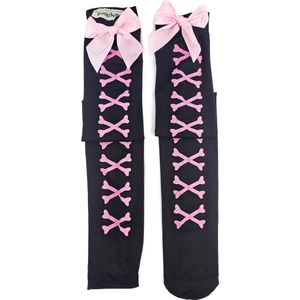 BamBella® - Erotische kousen dames - Sexy sokken roze zwart