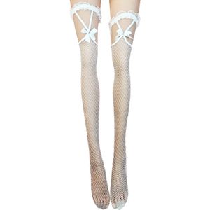 BamBella® - Erotisch Panty kousen dames - Sexy hoge sokken Wit