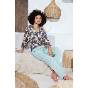 Didi - Pants Tyler - Broek - Turquoise - Katoen met Elastaan