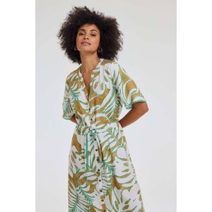 Didi - Blousejurk - Multi - Maxi - Halflange Mouw - Knoopsluiting