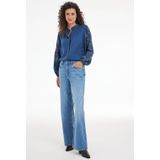 Didi - Blouse - Blauw - Rechtvallende Pasvorm - Lange Mouwen