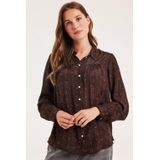 DIDI - Blouse Sable Brown - Tulip Print - Dames