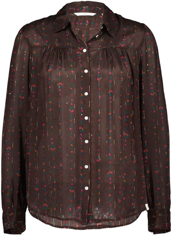 DIDI - Blouse Sable Brown - Tulip Print - Dames
