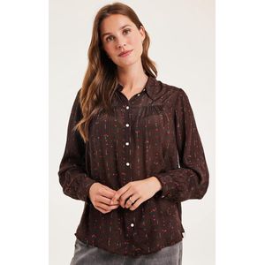 DIDI - Blouse Sable Brown - Tulip Print - Dames