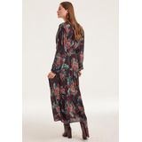 DreiMaster - Jurk - Beige/Bruin - Lange Mouw - Vintage