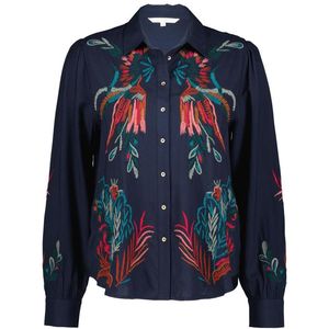 Didi - Blouse - Ecru - 100% Rayon - Rechte Mouwen - Klassieke Kraag