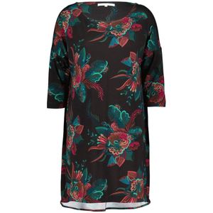 DIDI - Loose Dress Easy - Bruin - Bloomscape Print - Jerseyjurk