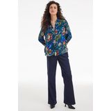 DIDI - Blouse Sable Blue Floral - Blouse - Blau - Lange Mouwen
