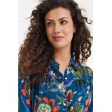 DIDI - Blouse Sable Blue Floral - Blouse - Blau - Lange Mouwen