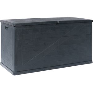 Toomax Wood opbergbox - 420L - Antraciet - weer- en vorstbestendig - zeer geschikt als kussenbox voor in de tuin