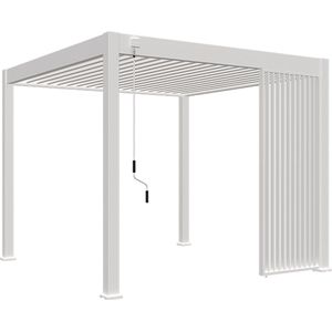Orion verticaal Louvre Shutter Paneel - 1 meter - Wit - 1 stuk - geschikt voor aluminium Orion overkapping. Meer privacy en beschut tegen wind en zon