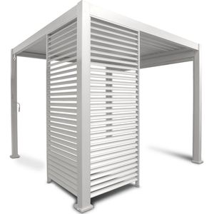 Mirador Louvre Shutter Paneel 3,6M voor Mirador terrasoverkapping - 113,5 x 238.25 cm - Wit - Aluminium - Biedt meer privacy en schaduw onder uw overkapping