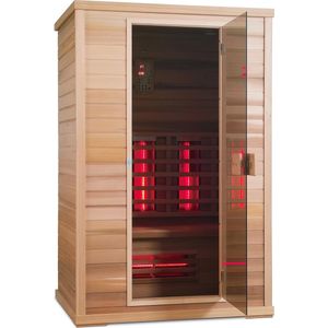 Novum Health Company 3 - Tweepersoons infrarood sauna - met Full Spectrum stralers. Geschikt voor aromatherapie, voor een goede gezondheid, Plug&play en eenvoudig op te bouwen