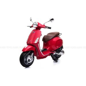 Kars Toys - Vespa Primavera - Elektrische Kinderscooter - Rood - Met Afstandsbediening