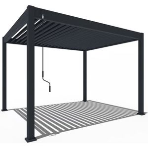Orion Comfort terrasoverkapping - 300x360cm - Antraciet - Aluminium / Metaal / Vrijstaande / Luxe overkapping - Tuinprieel / Carport / Veranda / Pergola