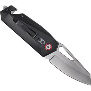 Hikemeister ® Survival zakmes outdoor – 1 hand open systeem en broekclip – 16 CM vouw mes – RVS – Met Holster
