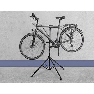 Hikemeister ® Fiets ophangsysteem - fiets reparatiestandaard Montagestandaard - Tot 35 kg - Fietsreparatie Ebike - MTB -alle fietsen - Incl. Stuurhouder - Zwart - magneetbak