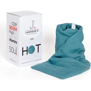 Janneke's Warmtesjaal - Pittenzak - Kersenpitkussen - Kruik - Lijnzaad - Rib - Oudgroen