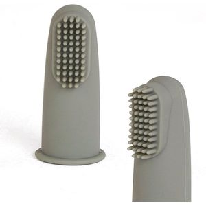 Dutsi - Siliconen - Baby Vingertandenborstel - BPA vrij - Sage