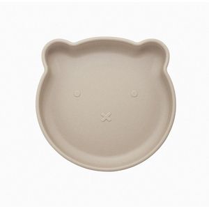 Dutsi - Beertje Serie - Siliconen Babybord - Beertje Ontwerp - Taupe - BPA-Vrij