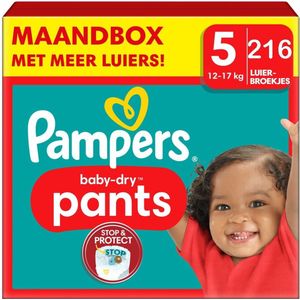 Pampers - Baby Dry Pants - Maat 5 - Maandbox - 216 stuks - 12/17KG