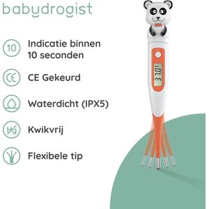 Babydrogist - Digitale Baby Thermometer - Panda - Flexibele Tip - 3 Meetopties
