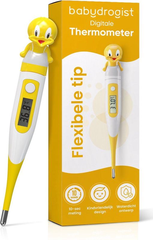 Babydrogist - Digitale Baby Thermometer - Eend - Flexibele Tip - Rectaal, Oksels & Oraal