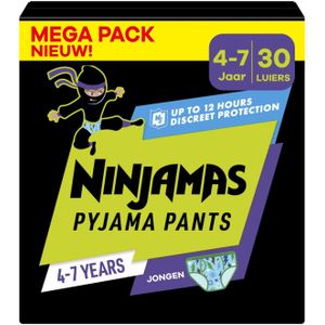 Pampers Ninjamas - Pyjama Pants Nacht - Jongen - 4/7 jaar - Mega Pack - 30 luierbroekjes
