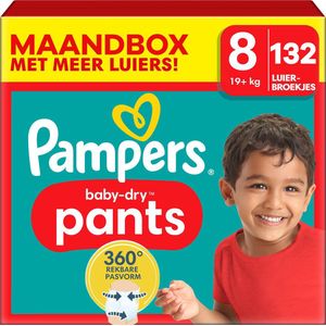 Pampers - Baby Dry Pants - Maat 8 - Maandbox - 132 stuks - 19+ KG