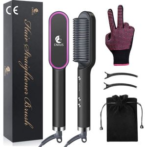 Stijltang met Anti-Verbrandingsbeveiliging - Snelle Opwarming in 30 Seconden, PTC Keramische Verwarming, Automatische Uitschakeling, 5 Instelbare Temperaturen, Draagbaar en Frizz-Free