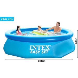 Intex® Zwembad 244cm - Opblaasbaar Bad - Opblaasbaar Zwembad - Rond