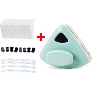 Anhichef® Magnetische Ramenwasser - Raamwisser Enkel Glas 5-12mm Verbeterd Handvat - Ruitenreiniger 30 Doekjes - Ruitenwasser Set XL