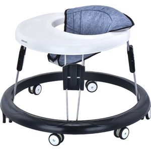 Ubravoo® Loopstoel - Loopstoeltje Baby 6-18 Maanden Peuter - Opvouwbare Loopstoel Meisje Jongen Met 9 Verstelbare Hoogtes - Grijs