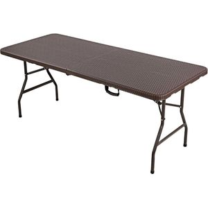 Vouwtafel 180 cm - Inklapbare Picknicktafel Camping Met Handvat - Plooitafel of Klaptafel 150 kg Draaggewicht - Partytafel Inklapbaar - Uitklapbare Tafel