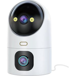 Babyfoon Met Dubbele Lens - Camera Huisdier 2 Way Speech - Beveiligingscamera Buitencamera WiFi Met App - Zonder Micro-SD Kaart