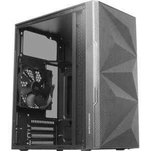 Computer Behuizing MC1500 - Computerkast Met 120 mm Ventilator - Desktop PC Case Voor Micro-ATX en Mini-ITX - Zwart